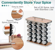 Load image into Gallery viewer, CARLA HOME 20-Jar Spice Rack Organizer Storage for Kitchen Countertop or Cabinet-1978962257857613827