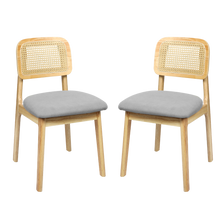 Load image into Gallery viewer, Levede Dining Chair Wood Rattan Armless Natural x4-1975420366251757576