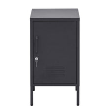 Load image into Gallery viewer, Artiss Bedside Table Metal Cabinet - Black