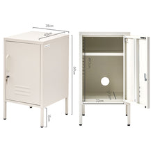 Load image into Gallery viewer, Artiss Bedside Table Metal Cabinet - White