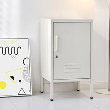 Load image into Gallery viewer, Artiss Bedside Table Metal Cabinet - White
