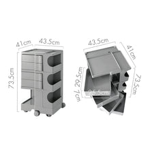 Load image into Gallery viewer, ArtissIn Storage Trolley Bedside Table 5 Tier Cart Boby Replica Grey