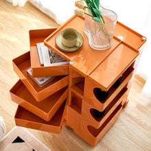 Load image into Gallery viewer, Artiss Storage Trolley Bedside Table 5 Tier Cart Boby Replica Orange