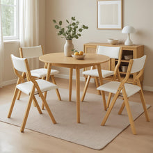 Load image into Gallery viewer, Levede 4x Dining Chairs Foldable PU Beige-1975420357871538183