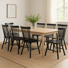 Load image into Gallery viewer, Levede 8x Dining Chairs Kitchen Winsor Black-1975420350325985287