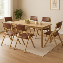 Load image into Gallery viewer, Levede 6x Dining Chairs Foldable PU Tan-1975420358739759111