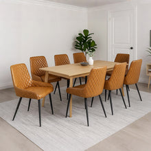 Load image into Gallery viewer, Dining Chairs x 8 Padded Seat PU Faux Leather-1975420364104273927