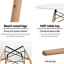 Load image into Gallery viewer, Artiss Dining Table Round White 4 Seater 100CM