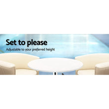 Load image into Gallery viewer, Artiss Bar Table Gas Lift Round White