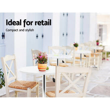 Load image into Gallery viewer, Artiss Bar Table Gas Lift Round White