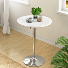 Load image into Gallery viewer, Artiss Bar Table Gas Lift Round White