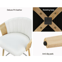 Load image into Gallery viewer, Artiss Bar Stools Kitchen Leather Barstools Swivel Counter Chairs x2