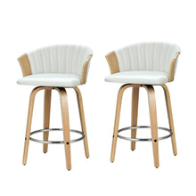 Load image into Gallery viewer, Artiss Bar Stools Kitchen Leather Barstools Swivel Counter Chairs x2