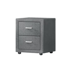 Load image into Gallery viewer, Artiss Bedside Table 2 Drawers Fabric - CADEN Grey
