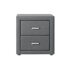 Load image into Gallery viewer, Artiss Bedside Table 2 Drawers Fabric - CADEN Grey