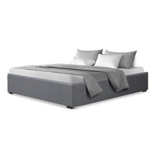 Load image into Gallery viewer, Artiss Bed Frame Queen Size Gas Lift Base Grey TOKI - The White Mall