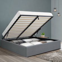 Load image into Gallery viewer, Artiss Bed Frame Queen Size Gas Lift Base Grey TOKI - The White Mall