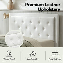 Load image into Gallery viewer, Artiss King Single Bed Frame Storage White Leather Gas Lift Bed Black Bedside Table Set