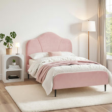 Load image into Gallery viewer, Artiss King Single Storage Bed Frame Velvet with Bedside Table Pink