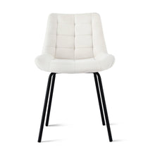 Load image into Gallery viewer, Artiss 2x Dining Chairs Velvet Tufted Kitchen Lounge Cafe Accent Chair Beige