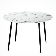 Load image into Gallery viewer, Artiss Dining Table Round Marble Effect 110CM