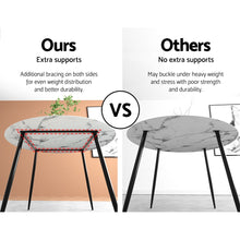 Load image into Gallery viewer, Artiss Dining Table Round Marble Effect 110CM
