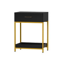 Load image into Gallery viewer, Artiss Bedside Table Drawers Side Table Shelf Storage Nightstand Black MASON