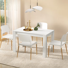 Load image into Gallery viewer, 1 Artiss Dining Table and 4 Chairs Set White Wood