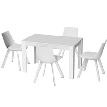 Load image into Gallery viewer, 1 Artiss Dining Table and 4 Chairs Set Rectangle White
