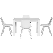 Load image into Gallery viewer, 1 Artiss Dining Table and 4 Chairs Set Rectangle White