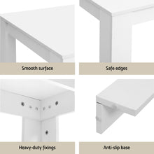 Load image into Gallery viewer, 1 Artiss Dining Table and 4 Chairs Set Rectangle White