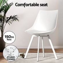 Load image into Gallery viewer, 1 Artiss Dining Table and 4 Chairs Set Rectangle White