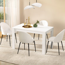 Load image into Gallery viewer, 1 Artiss Dining Table and 4 Chairs Set White Sherpa