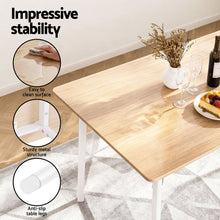 Load image into Gallery viewer, Artiss Dining Table and Chairs Set of 4 Bench Kitchen Furniture Natural and White
