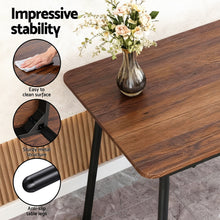 Load image into Gallery viewer, Artiss Dining Table and Chairs Set of 4 Bench Kitchen Furniture Rustic Brown
