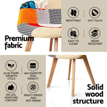 Load image into Gallery viewer, 1 Artiss Dining Table and 2 Chairs Set DSW 90cm