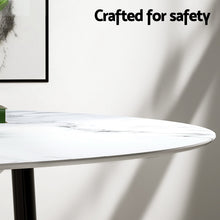 Load image into Gallery viewer, 1 Artiss Dining Table and 4 Chairs Set Marble Black