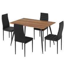 Load image into Gallery viewer, 1 Artiss Dining Table and 4 Chairs Set Rectangle Metal