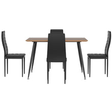 Load image into Gallery viewer, 1 Artiss Dining Table and 4 Chairs Set Rectangle Metal