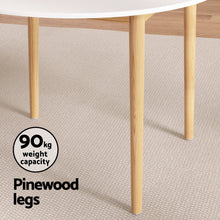 Load image into Gallery viewer, 1 Artiss Dining Table and 4 Chairs Set White Wood