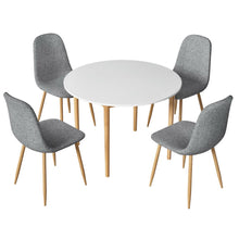 Load image into Gallery viewer, 1 Artiss Dining Table and 4 Chairs Set White Grey