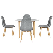 Load image into Gallery viewer, 1 Artiss Dining Table and 4 Chairs Set White Grey