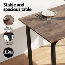 Load image into Gallery viewer, Artiss Dining Table and Chairs Set of 5 Compact Kitchen Furniture Rustic Brown