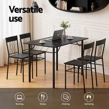 Load image into Gallery viewer, Artiss Dining Table and Chairs Set of 5 Compact Kitchen Furniture Marble Black