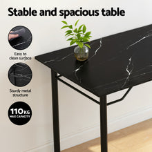 Load image into Gallery viewer, Artiss Dining Table and Chairs Set of 5 Compact Kitchen Furniture Marble Black