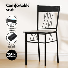 Load image into Gallery viewer, Artiss Dining Table and Chairs Set of 5 Compact Kitchen Furniture Marble Black