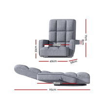 Load image into Gallery viewer, Artiss Floor Chair Lounge Sofa Swivel Grey - The White Mall