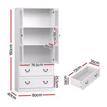 Load image into Gallery viewer, Artiss Buffet Sideboard 180cm Hutch Storage Cabinet Kitchen Drawer Door White