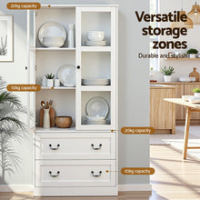 Load image into Gallery viewer, Artiss Buffet Sideboard 180cm Hutch Storage Cabinet Kitchen Drawer Door White