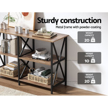 Load image into Gallery viewer, Artiss Console Table 120CM 3 - tier Walnut Xiah - The White Mall